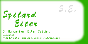 szilard eiter business card